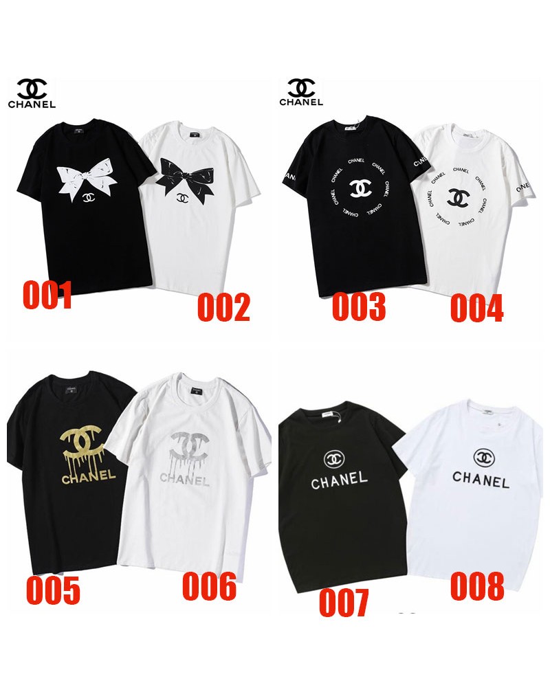 シャネル tシャツお洒落小香風Tシャツ半袖カジュアル大人気コットン製ティシャツ短袖