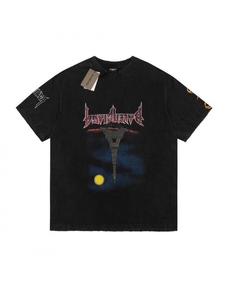 バレンシアガ Tシャツ半袖潮流個性大人気ティシャツコットン製男女兼用高品質トップス