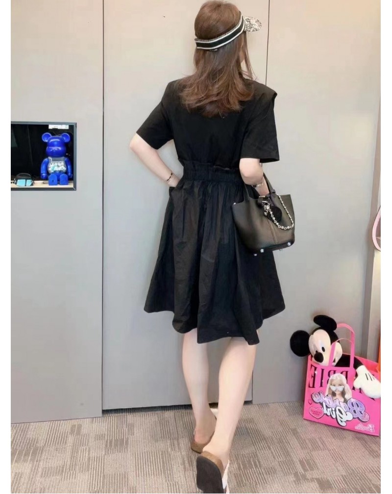 プラダ ワンピースファッション大人気ドレス半袖ワンピース高級優雅