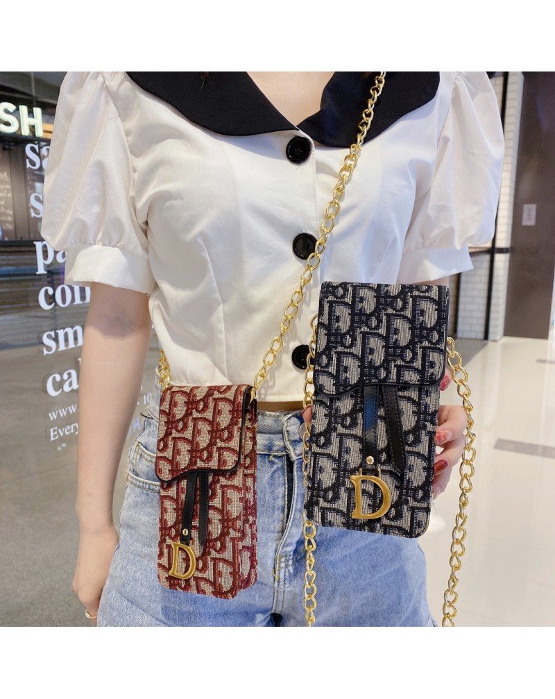 ディオール 携帯バッグお洒落布製刺繍ミニショルダーバッグ超人気斜め掛けチェーン肩紐