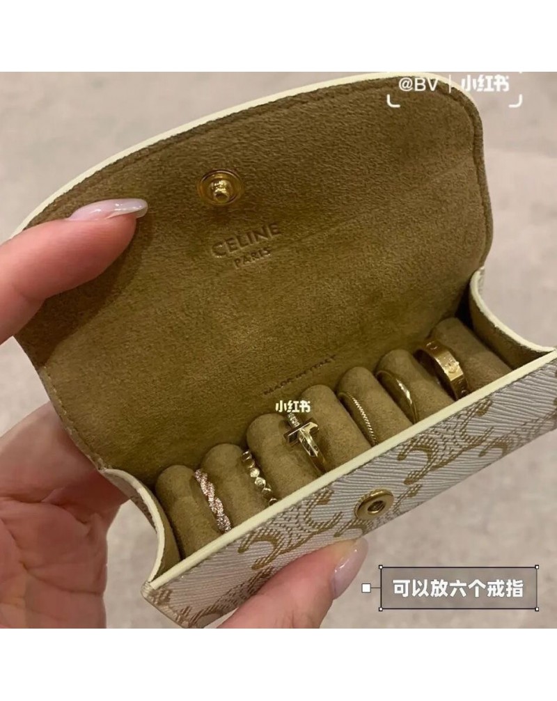 セリーヌ 指輪ケースジュエリー収納ケースお洒落ボタン付き可愛いレザー製携帯便利 セリーヌ 指輪ケースジュエリー収納ケースお洒落ボタン付き可愛いレザー製携帯便利