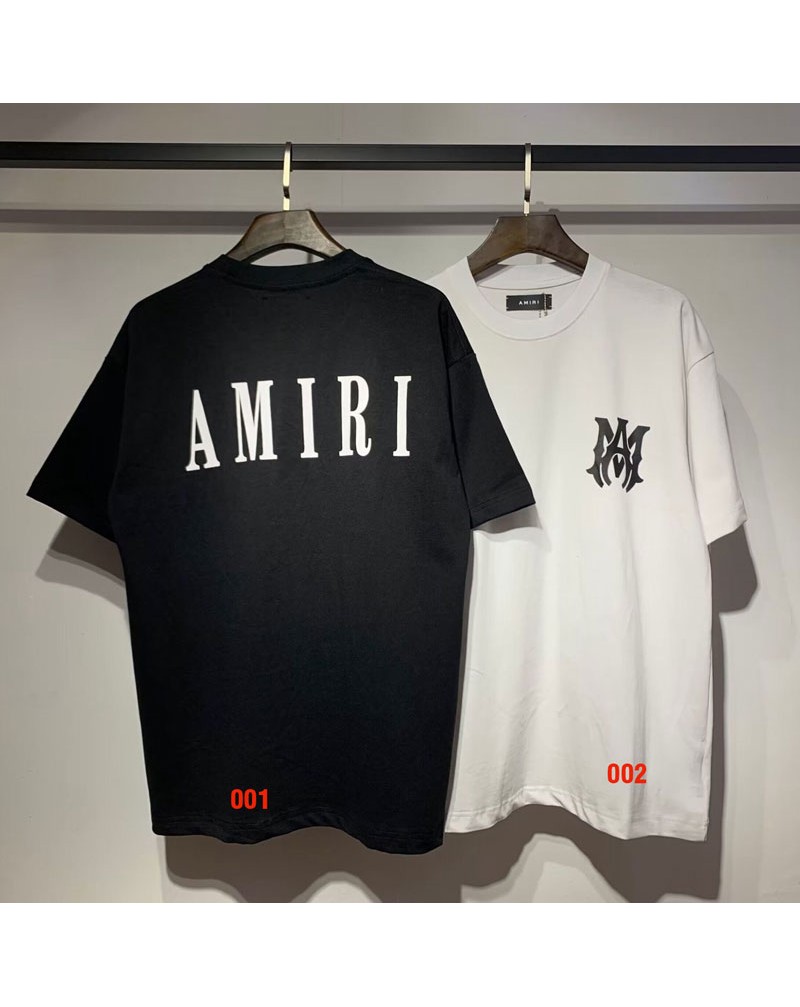 アミリ Tシャツ半袖コットン人気カジュアルティシャツトップスペアお揃い アミリ Tシャツ半袖コットン人気カジュアルティシャツトップスペアお揃い