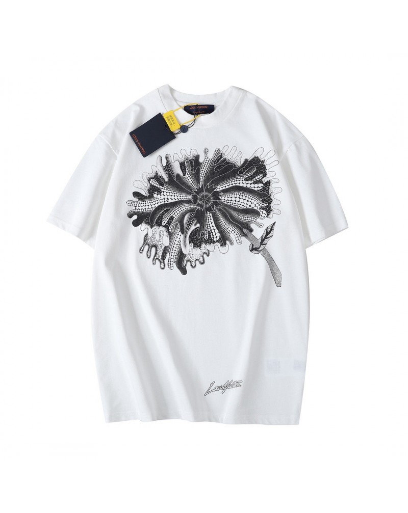 ヴィトン 草間弥生 コラボTシャツ半袖個性潮流人気ティシャツコットン上着