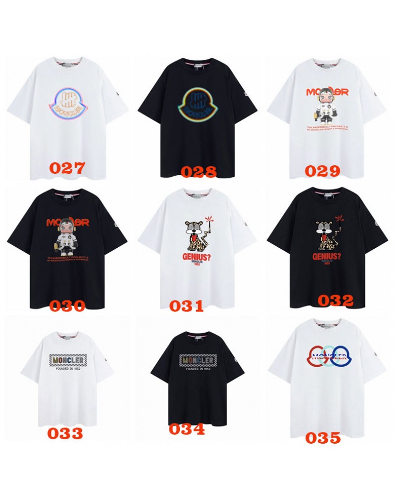モンクレール Tシャツ半袖爆人気カジュアルお洒落潮流ティシャツ短袖コットントップス男女兼用