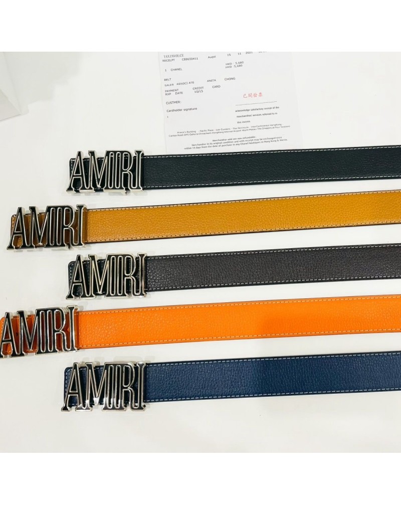 AMIRI ベルトお洒落ファッションビジネス欧米風メンズ用ベルト革製人気