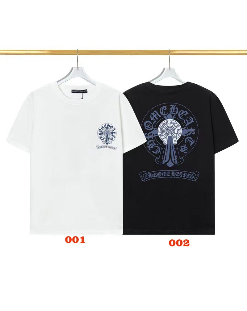クロムハーツ Tシャツ半袖個性潮流大人気ティシャツコットントップスペアお揃い
