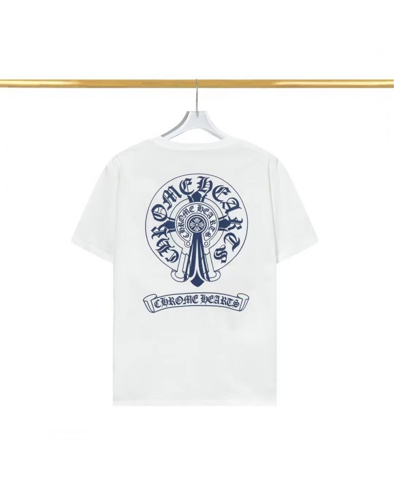 クロムハーツ Tシャツ半袖個性潮流大人気ティシャツコットントップスペアお揃い