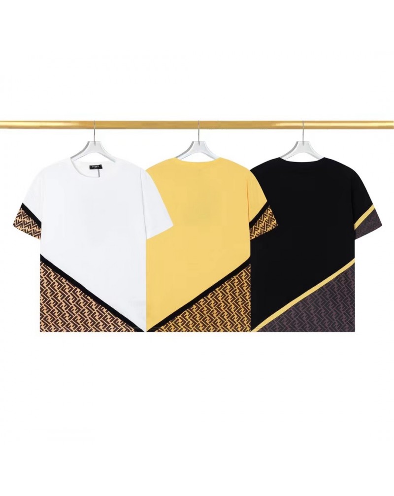 フェンデイ Tシャツ半袖お洒落大人気ブランドティシャツコットントップスペアお揃い経典ＦＦ