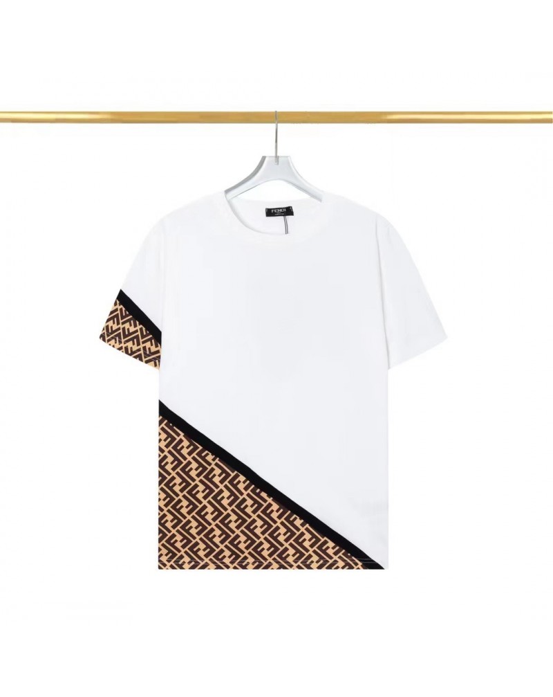 フェンデイ Tシャツ半袖お洒落大人気ブランドティシャツコットントップスペアお揃い経典ＦＦ