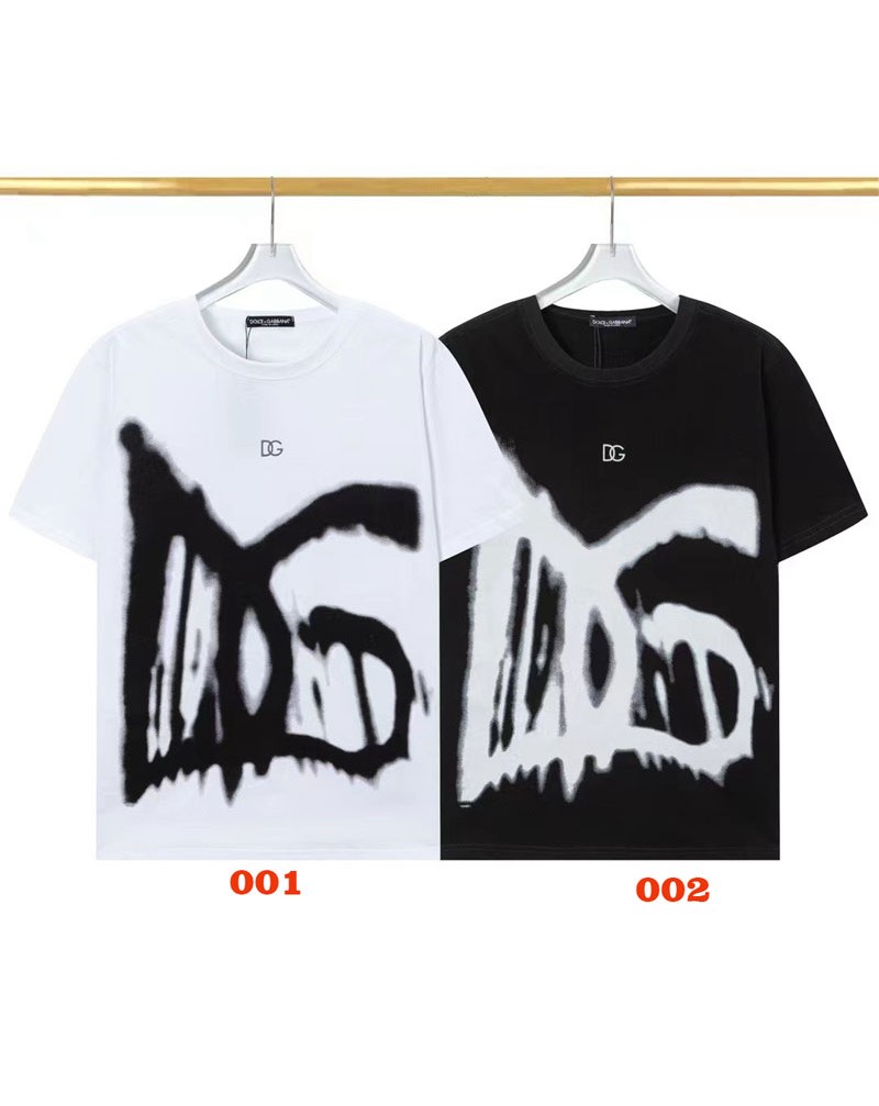 D&G Tシャツ半袖潮流個性落書きペアお揃いティシャツ短袖男女向け D&G Tシャツ半袖潮流個性落書きペアお揃いティシャツ短袖男女向け