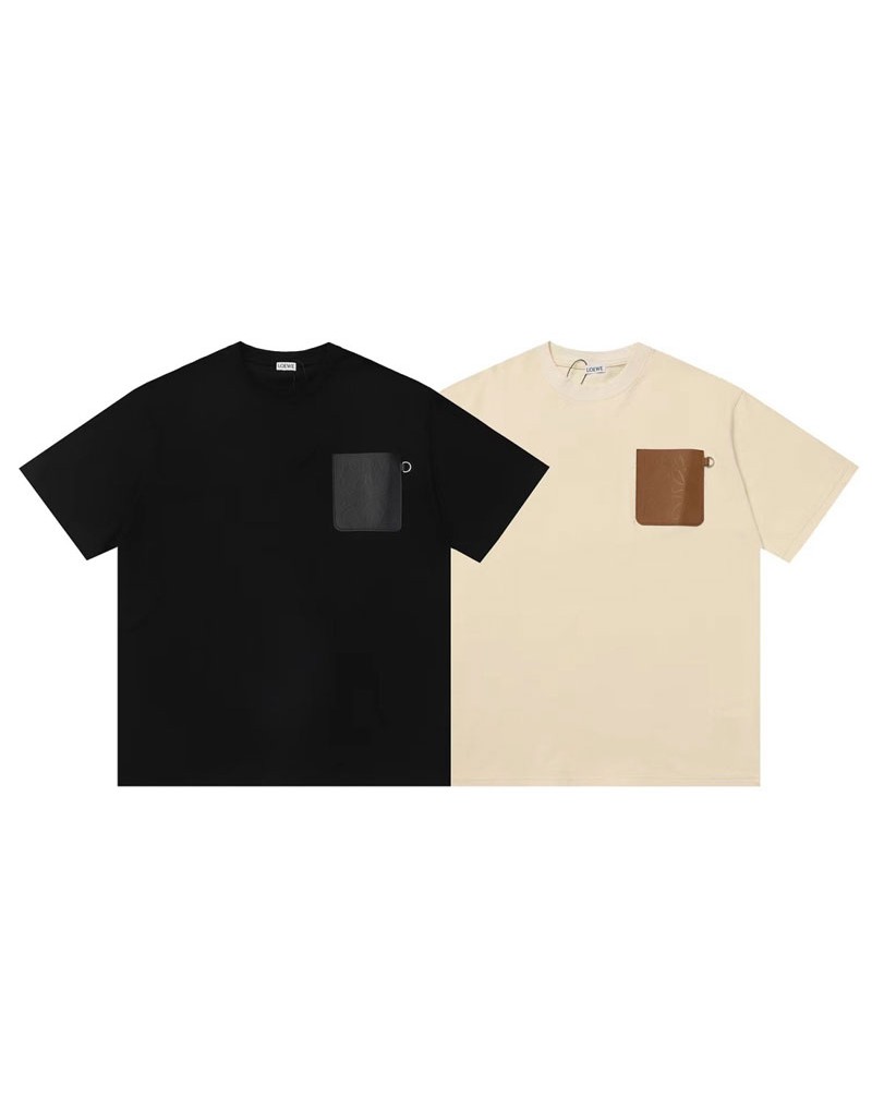 ロエベtシャツ半袖お洒落人気ブランドティシャツコットンファッション大人気ポケット付き