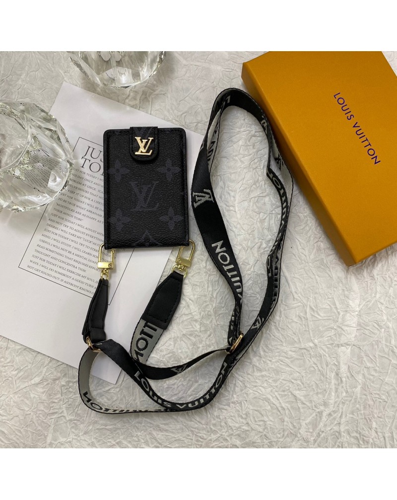ヴィトンカード収納ケースショルダー掛けお洒落新作高品質革製カード収納ケース携帯便利