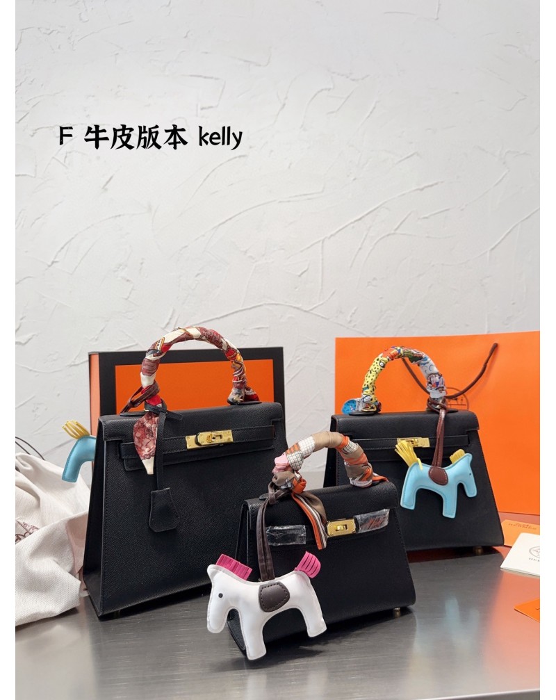 エルメス ショルダーバッグ爆人気ケリーバッグハンドバッグファッションお洒落飾り物付き