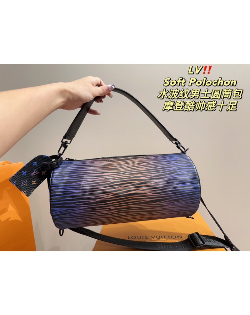 ヴィトン ショルダーバツグ新作円筒状のバッグエピもんメンズ向けファッションsoft polochonショルダーバツグ