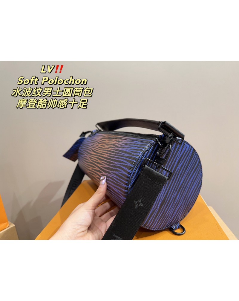 ヴィトン ショルダーバツグ新作円筒状のバッグエピもんメンズ向けファッションsoft polochonショルダーバツグ