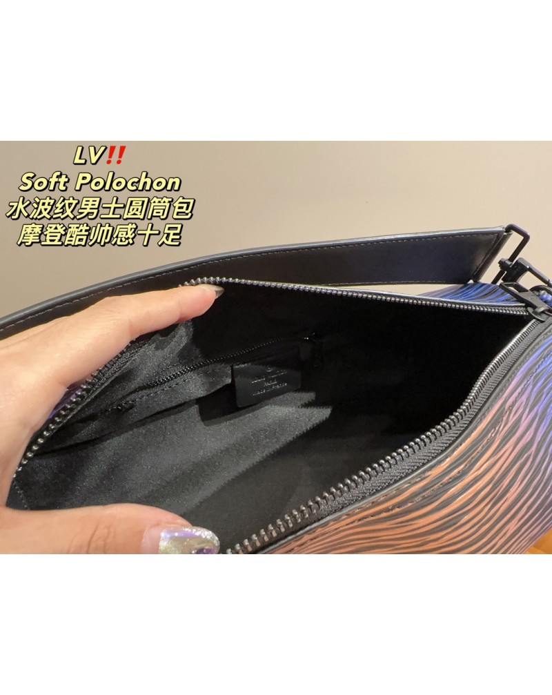 ヴィトン ショルダーバツグ新作円筒状のバッグエピもんメンズ向けファッションsoft polochonショルダーバツグ