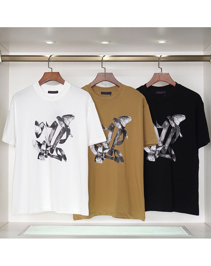 ヴィトン Ｔシャツ個性お洒落プリント人気ティシャツ短袖コットン快適男女兼用