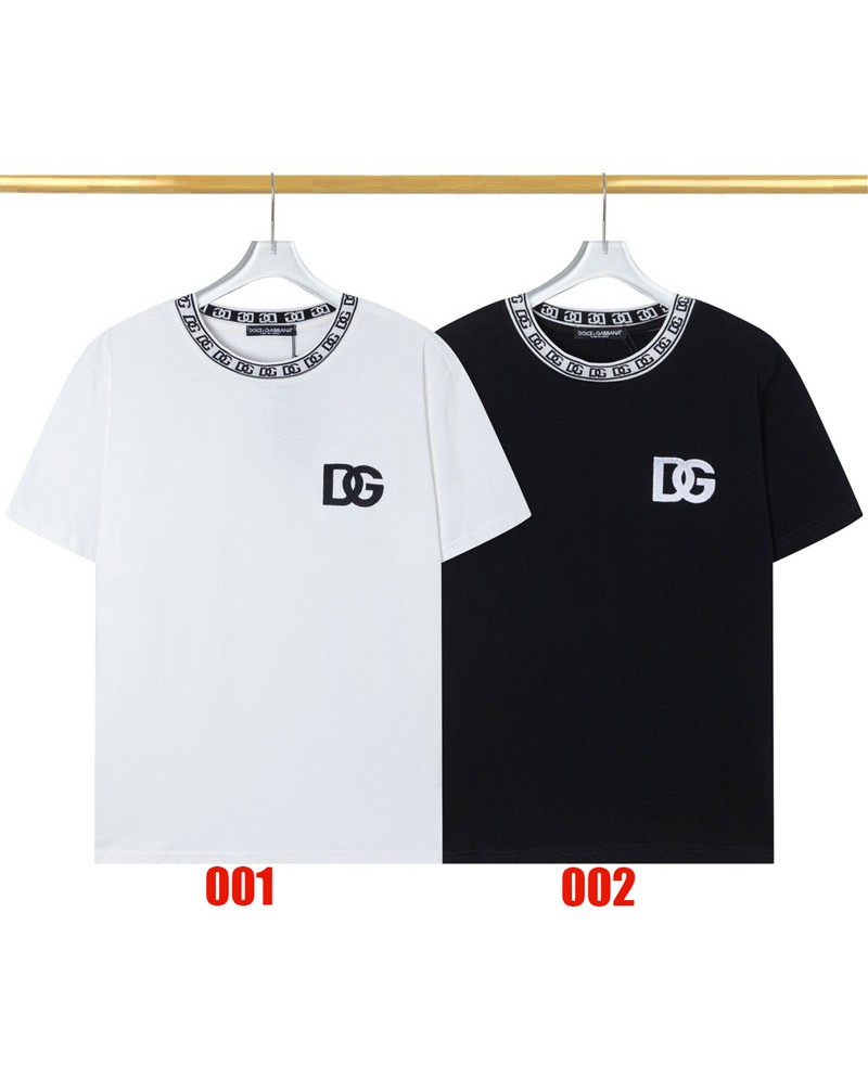 D&G Ｔシャツ半袖お洒落人気コットンティシャツ男女向け潮流個性