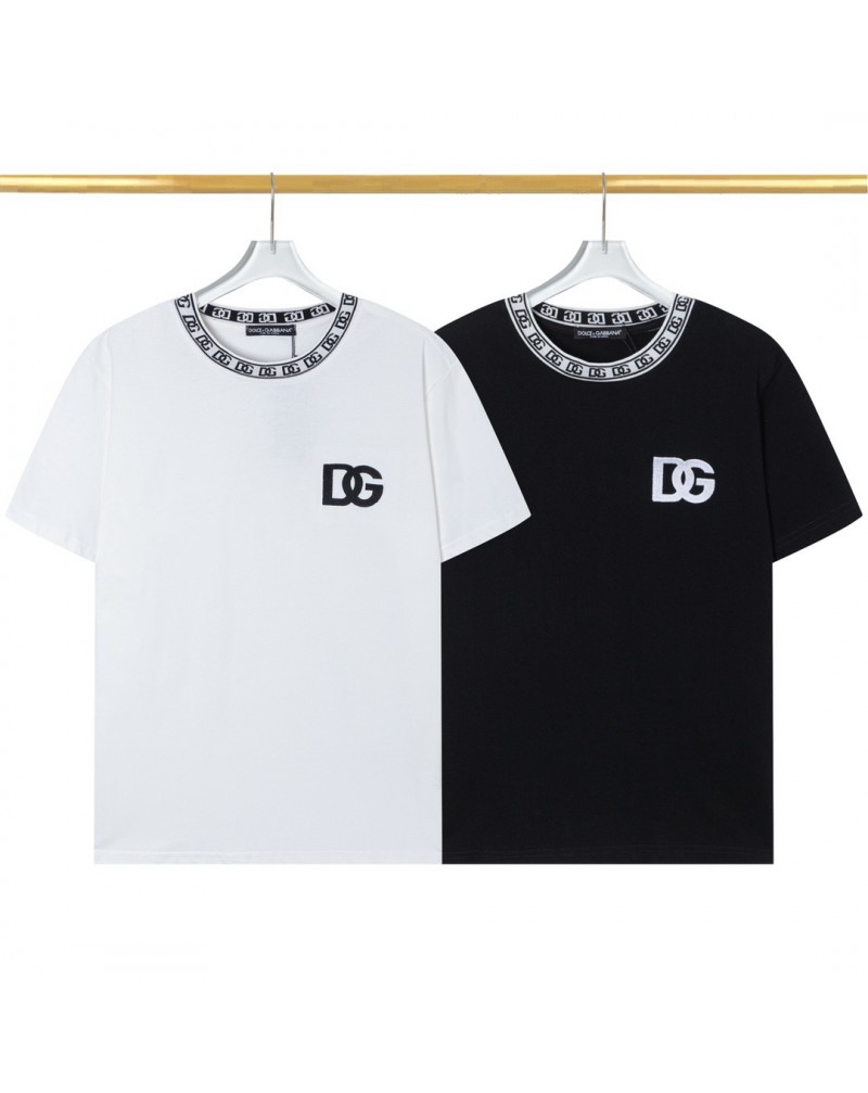 D&G Ｔシャツ半袖お洒落人気コットンティシャツ男女向け潮流個性