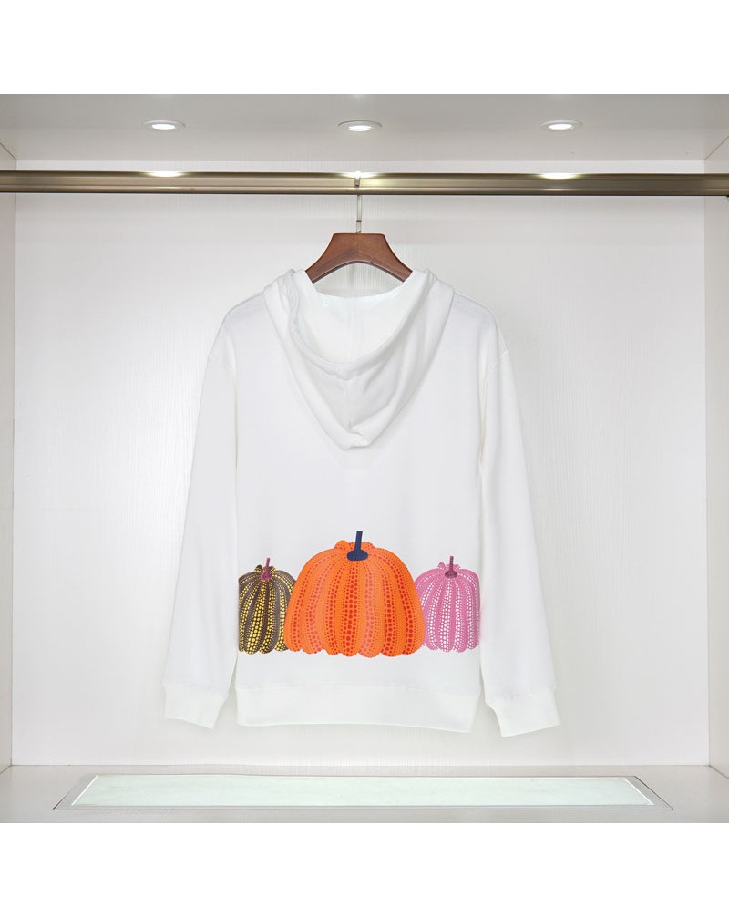 ヴィトン新作パーカー可愛いカボチャプリント付きスウェット長袖フード付きコットン男女兼用 ヴィトン新作パーカー可愛いカボチャプリント付きスウェット長袖フード付きコットン男女兼用