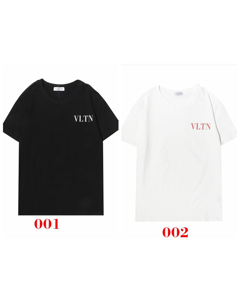 ヴァレンティノ Tシャツ短袖ペアお揃いコットンティシャツ半袖シンプルファッション