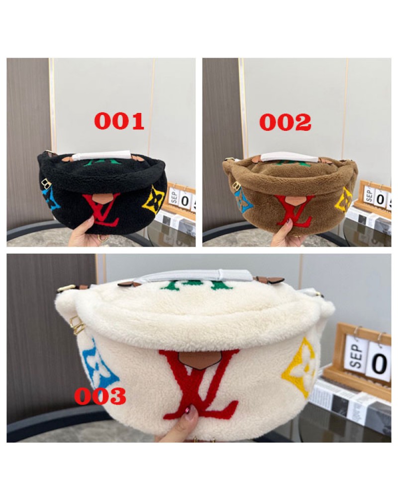 ヴィトンチェストバッグラム毛お洒落斜め掛けバッグファッション新作モノグラム付き