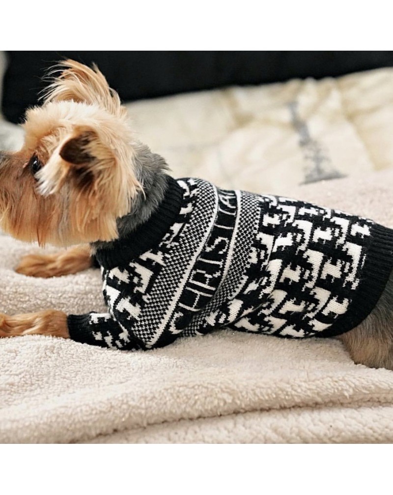 ディオール ペット用服犬猫の服可愛いニットソフト子犬中犬用のシャツ