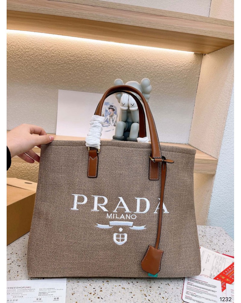 プラダ トートバッグファッションハンドバッグキャンバス